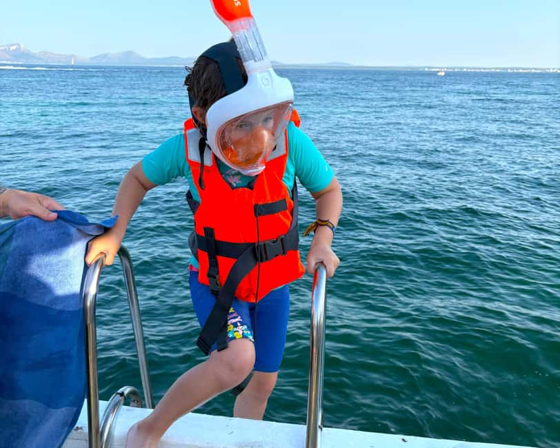 Alcudia Mallorca: Boat Trip with Food, Snorkeling, and SUP - The first swim near Platja del Coll Baix