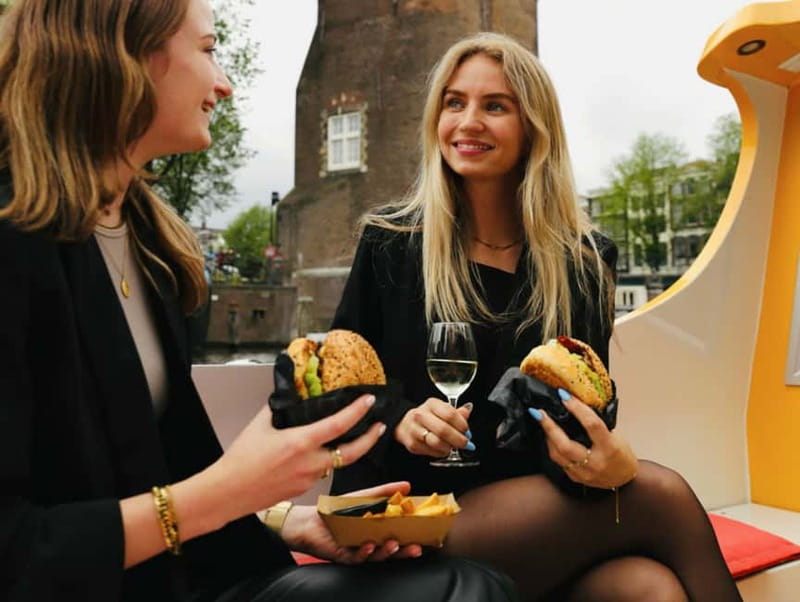 Amsterdam canal cruise with culinary burger or cheese & wine - Key points to know before booking