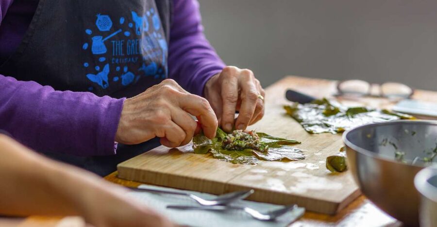 Athens: Food Market Visit and Cooking Class with Wine - The five-dish Greek menu