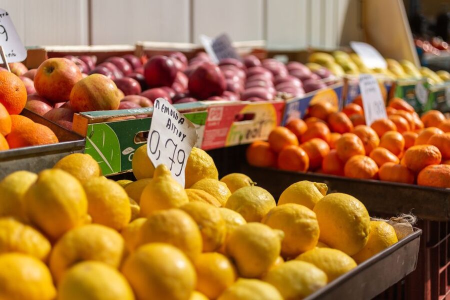 Athens: Food Market Visit and Cooking Class with Wine - Walking through Varvakios Agora