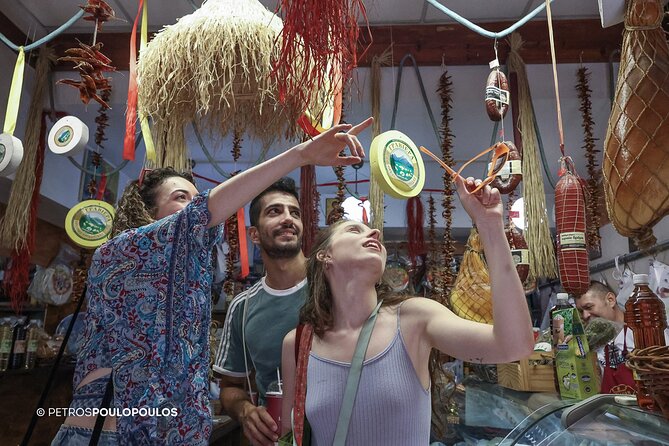 Athens, Greek food tour including market visit - The tastings, from Greek cheese to final souvlaki