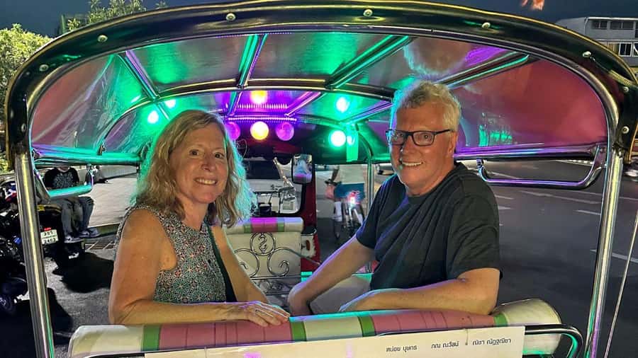 Bangkok Adventure Tuk Tuk Food Tour - Chinatown by tuk tuk, with Bangkok passing close by