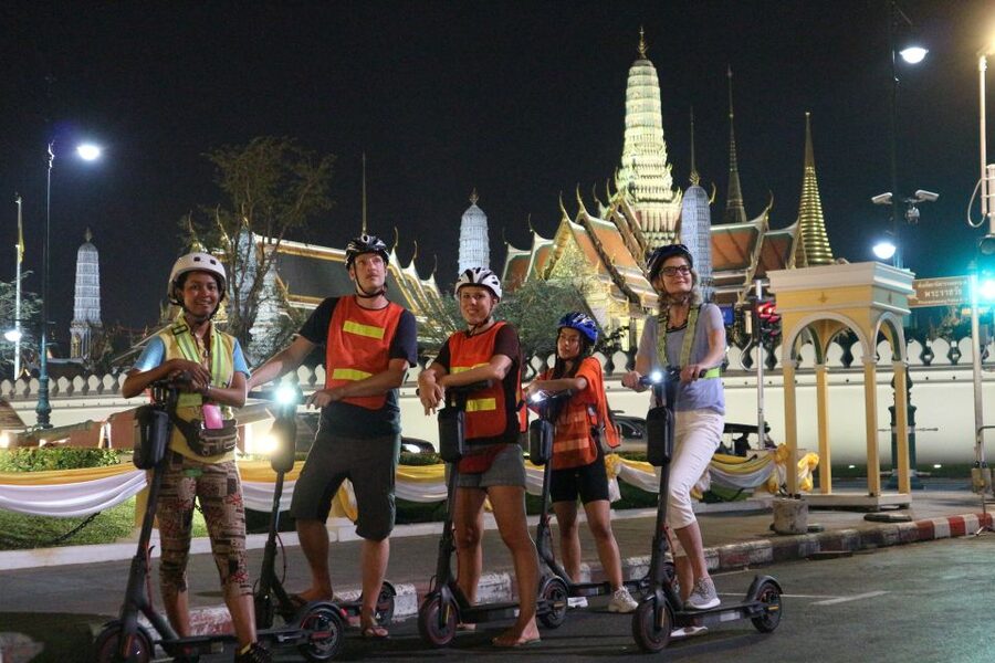 Bangkok: E-Scooter Night Tour with Local Street Food - The first ride: practice, history, and quieter lanes