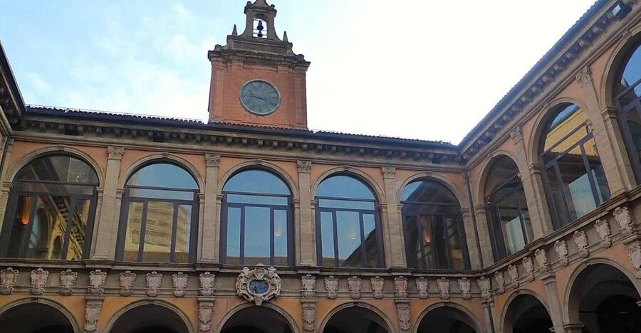 Bologna: Audio-Guided Archiginnasio Visit with Food Tasting - Entering Bologna’s former university palace