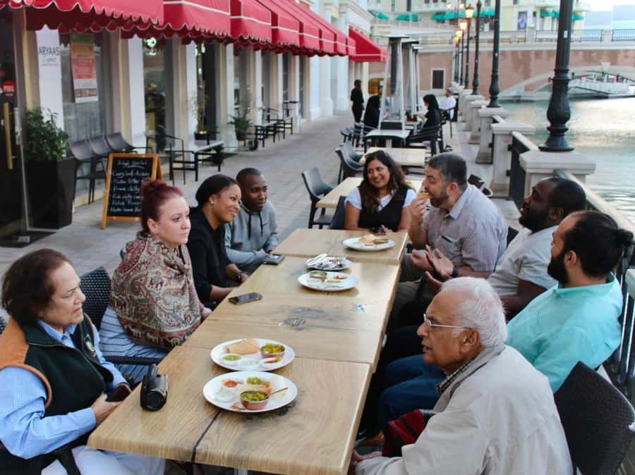 Doha: Pearl & Gewan Islands Food & Boat Tour with 7 Tastings - Porto Arabia, marina views, and a local street-food pairing