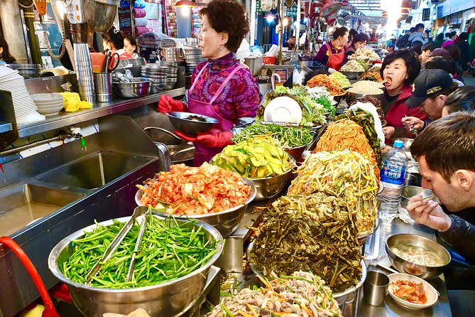 Downtown Seoul Guided Food & Market Tour with 8+ Local Tastings - The first bites: mung bean pancake and market classics