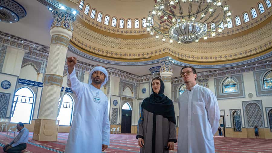Dubai: City Highlights Tour with Blue Mosque & Street Food - The Blue Mosque and its Ottoman-inspired design