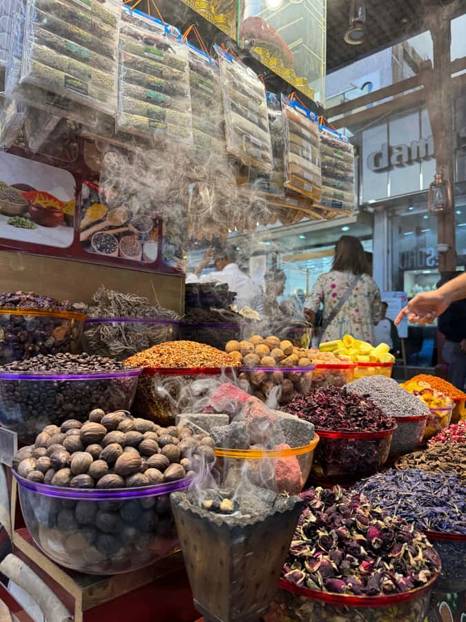 Dubai: Old Town Walking Tour with Abra Cruise & Street Food - The spice market and the included food