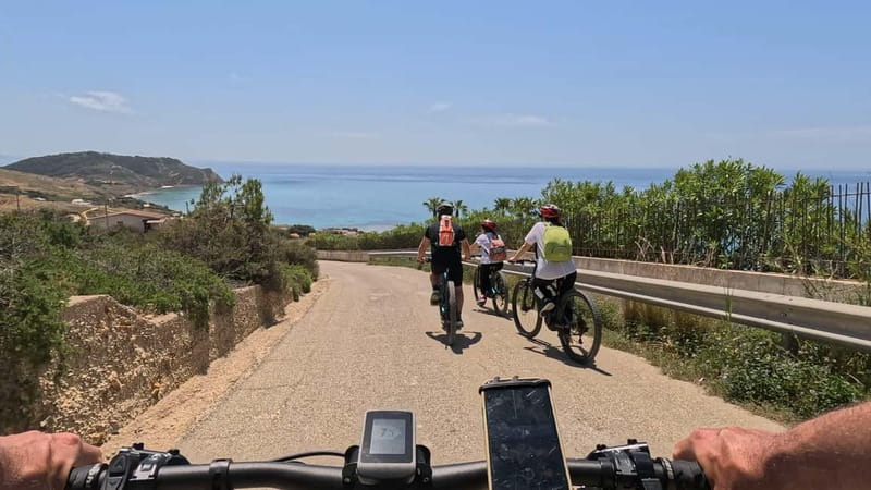 E-Bike: Adventure to the Scala dei Turchi, Sicilian Villages, and a food experience - From Agrigento to the coast by van
