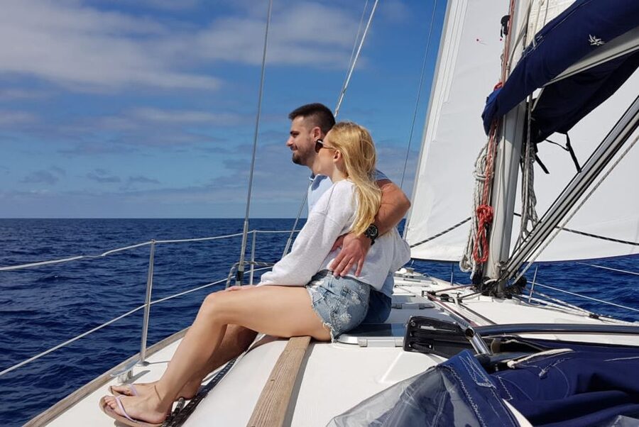 From Puerto de Mogán: Sailboat Trip with Food and Drinks - A small sailboat instead of a party cruise