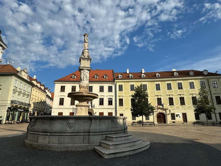From Vienna: Bratislava City Tour with Food Options - One hour through Bratislava’s old center