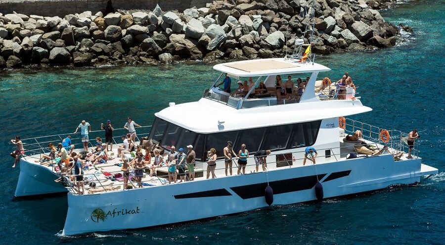 Gran Canaria: Afternoon Catamaran Cruise with Food & Drink - The swimming and snorkeling stop