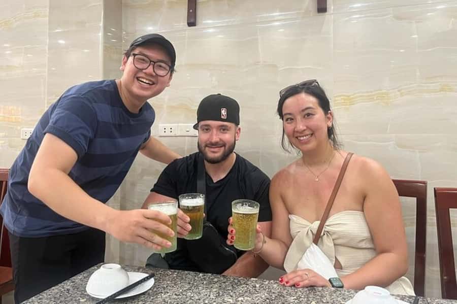 Hanoi Local Fresh Beer and Culinary Tour with Train Street - Dried pho and tofu at Hang Ga