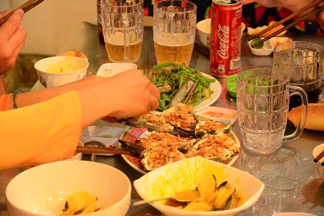 Hanoi Motorbike Tours Led By Women: Hanoi By Night Foodie Motorbike Tours - Bún chả near Long Biên Bridge