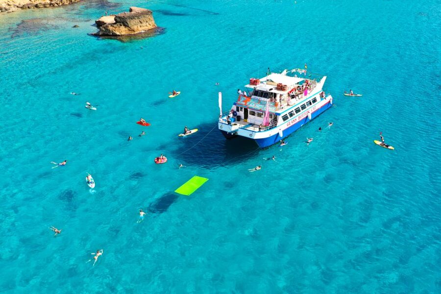 Ibiza: Beach Hopping Cruise w/ Paddleboard, Food, & Drinks - Cala Bassa: the first proper beach stop