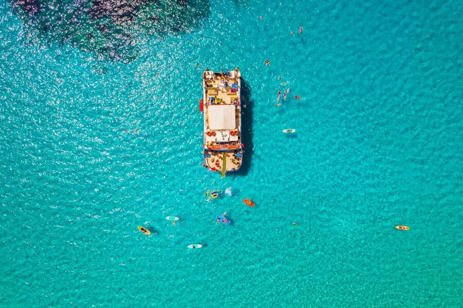Ibiza: Beach Hopping Cruise w/ Paddleboard, Food, & Drinks - Cala Comte, also called Cala Conta