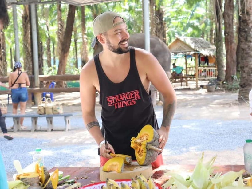 Krabi: Elephant Feeding Program with Food Preparation - Preparing fresh food instead of watching a show