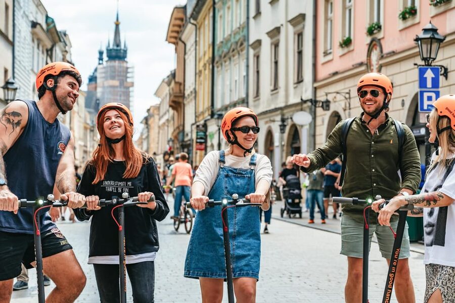 Krakow: Guided E-Scooter City Tour with Food Tastings - Starting at Plac Szczepański