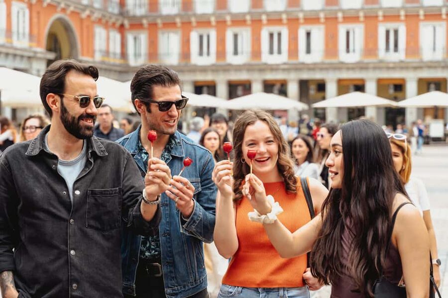 Madrid Guided Food Tour with Tapas and Spanish Wine - Sol and the first 45 minutes of city context