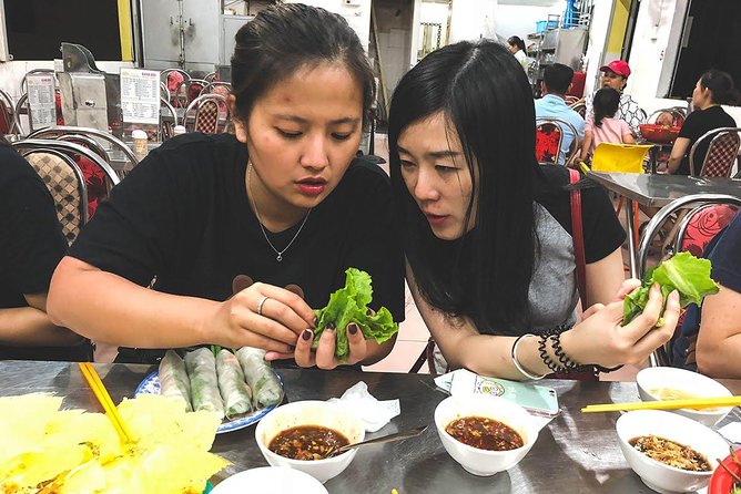 Saigon Afternoon Unseen Street Food by Scooter |Opt: Ao Dai Rider - District 4, spring roll vermicelli, and the former mafia district