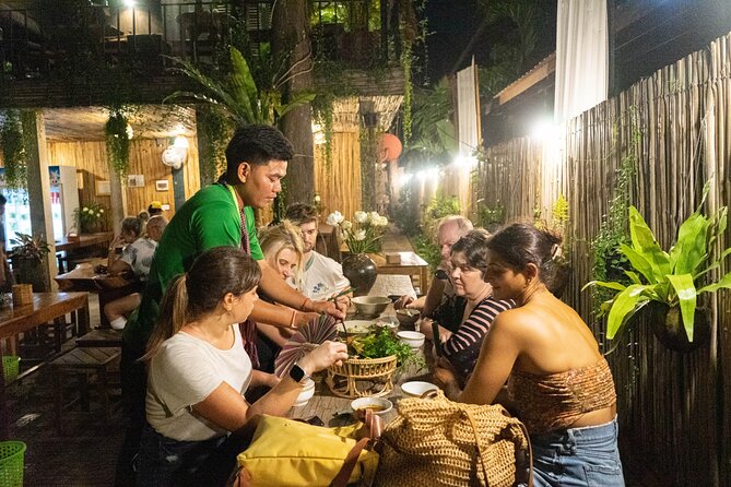 Siem Reap Evening Food Tour - Inclusive 5 stops Local Tastings - Local dishes, fresh herbs, and BBQ snails
