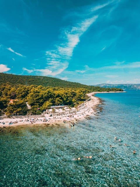 Split: Blue Lagoon, Borkko Beach & Šolta with Food & Drinks - Borkko Beach: an easy first swim