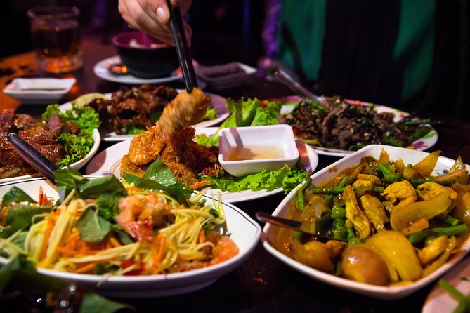 Ultimate Phnom Penh Food Tour by Tuk Tuk: 20 Tastings and Drinks - The main Khmer meal near Wat Phnom